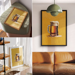 Bilderposter mit Motiv eines Bierkrugs