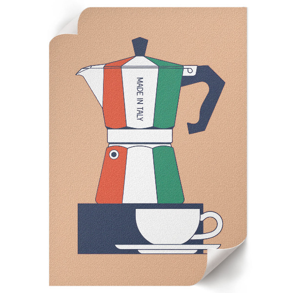 Wandposter mit Motiv ‚Italienischer Kaffee‘