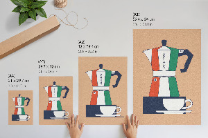 Wandposter mit Motiv ‚Italienischer Kaffee‘