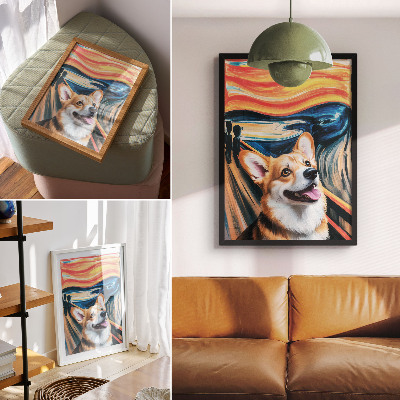 Kunstdruck leinwand Der Schrei und der Hund