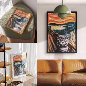 Plagát do izby Krik a mačka