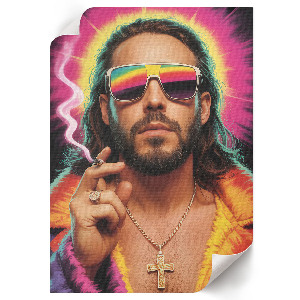 Wandposter mit dem Motiv „Der moderne Jesus“