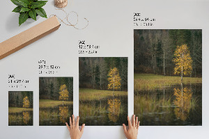 Kunstdruck auf Leinwand mit Herbstlandschaft