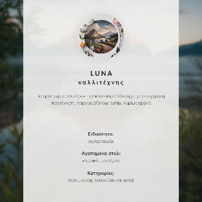 Poster kunstdruck Berglandschaft