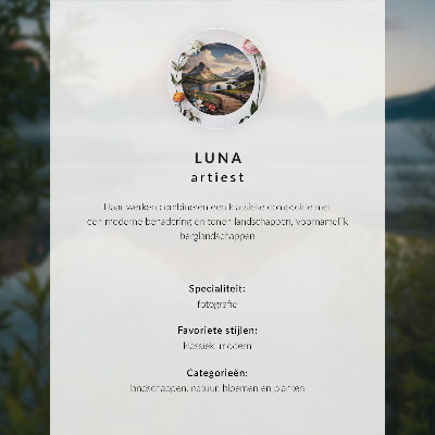 Poster kunstdruck Berglandschaft