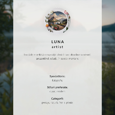 Poster kunstdruck Berglandschaft
