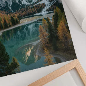 Poster-Kunstdruck mit Berglandschaft