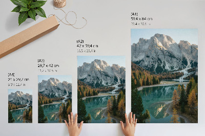 Poster kunstdruck Berglandschaft