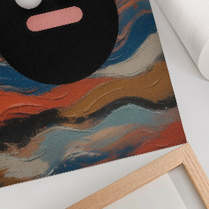 Kunstdruck-Poster mit abstraktem Gesicht