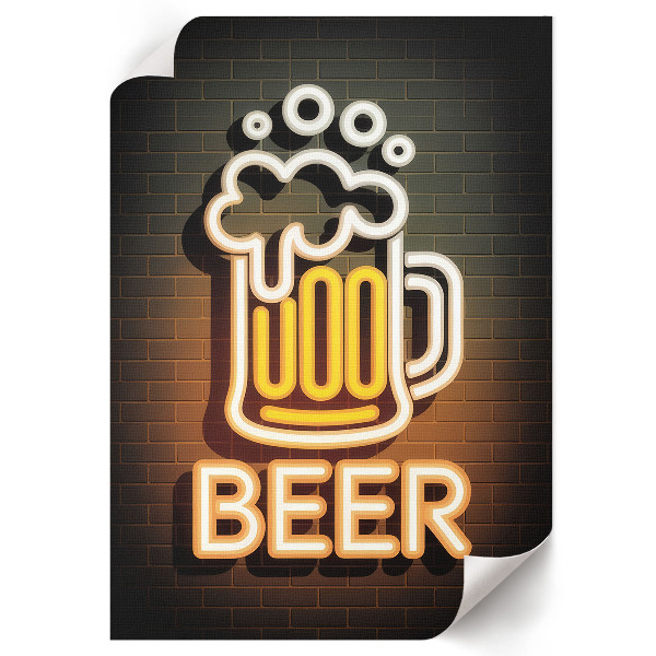 Kunstdruck leinwand Neonbier