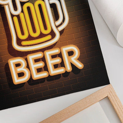 Kunstdruck leinwand Neonbier