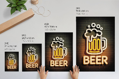 Kunstdruck leinwand Neonbier