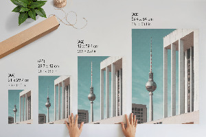 Poster auf Leinwand mit Motiv Stadtturm