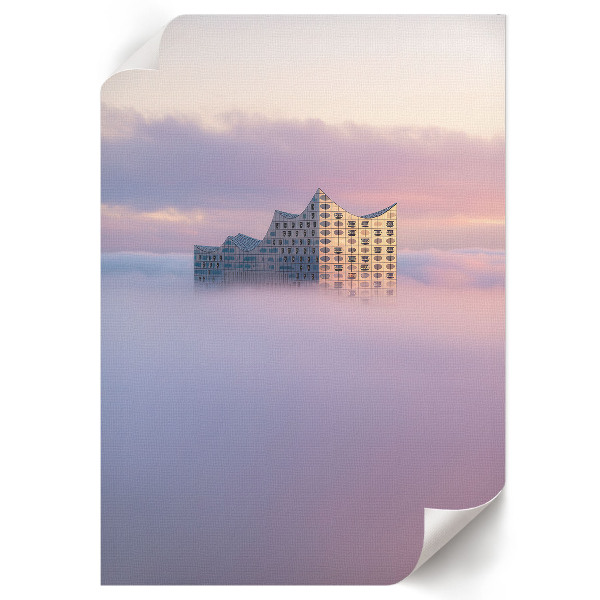 Poster Kunstdruck „Bauen in den Wolken“
