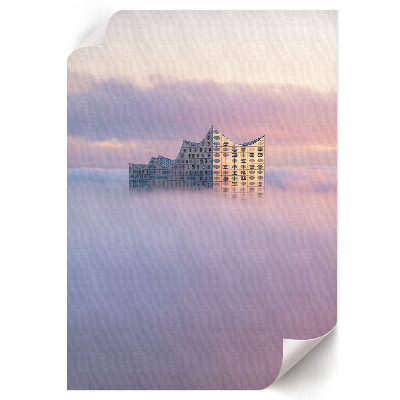 Poster kunstdruck Bauen in den Wolken