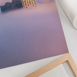 Poster Kunstdruck „Bauen in den Wolken“