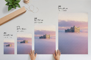Poster Kunstdruck „Bauen in den Wolken“