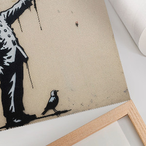 Retro plagát Graffiti na stene