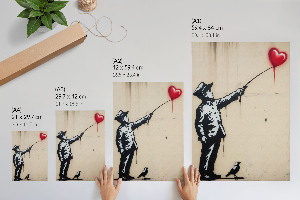 Kunstdruck auf Leinwand mit Graffiti-Motiv für Wanddekoration