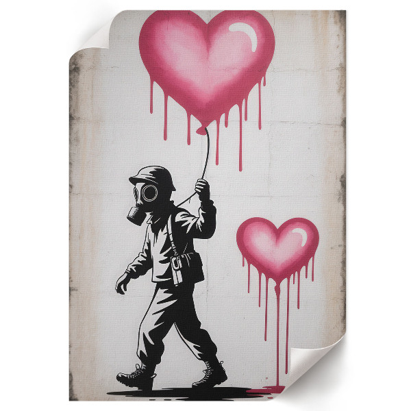 Retro-Poster mit Graffiti-Herz
