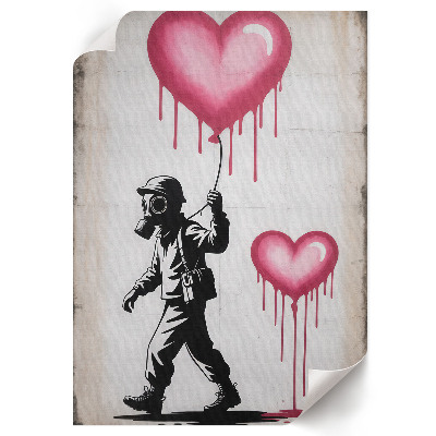 Retro poster Graffiti-Herz