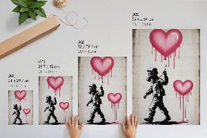 Retro-Poster mit Graffiti-Herz
