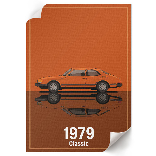 Poster auf Leinwand im Retro-Klassiker-Stil
