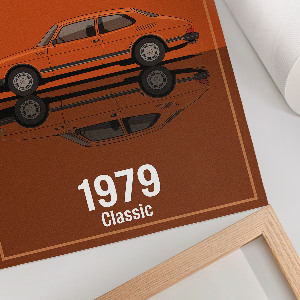 Poster auf Leinwand im Retro-Klassiker-Stil