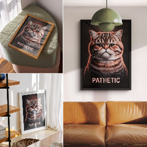 Poster kunstdruck Erbärmlich - Katze