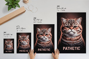Poster kunstdruck Erbärmlich - Katze