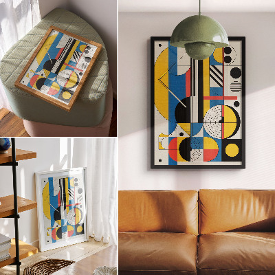 Kunstdruck poster Farbenfrohe Geometrie