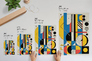 Poster na stenu Farebná geometria