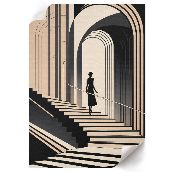 Retro poster Monochromatische Eleganz