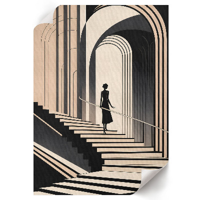 Retro poster Monochromatische Eleganz