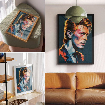 Kunstdruck poster Farbenfrohes Porträt