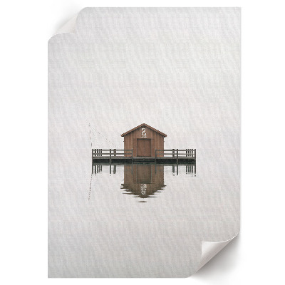 Kunstdruck leinwand Ferienhaus am Wasser
