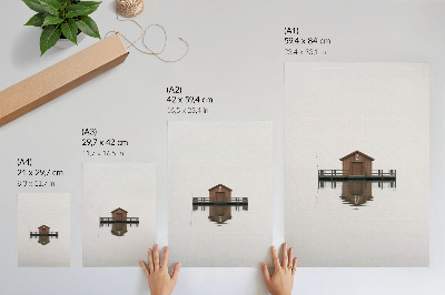 Kunstdruck leinwand Ferienhaus am Wasser