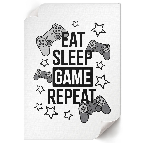 Retro poster Gaming-Text