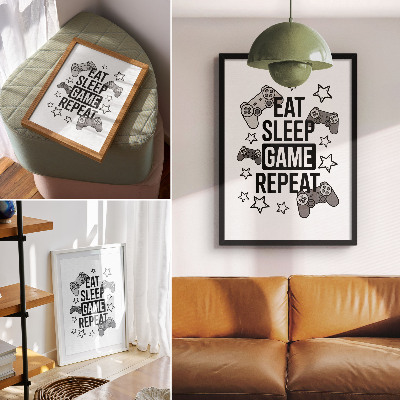Retro poster Gaming-Text