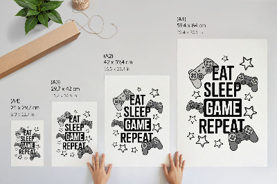 Retro poster Gaming-Text