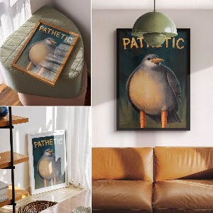 Kunstdruck poster Erbärmlich - Vogel