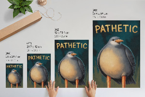 Kunstdruck poster Erbärmlich - Vogel