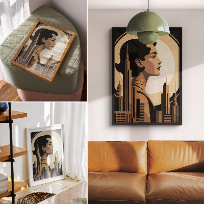 Kunstdruck leinwand Art-déco-Porträt