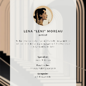 Retro plagát Portrét v štýle art deco