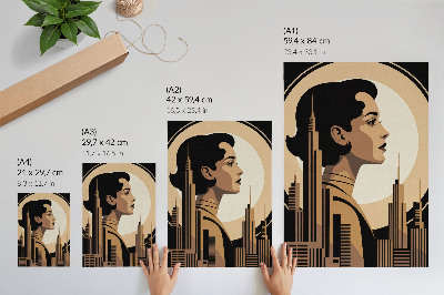 Kunstdruck leinwand Art-déco-Porträt