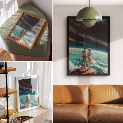 Retro poster Kosmische Liebe