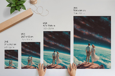 Retro poster Kosmische Liebe
