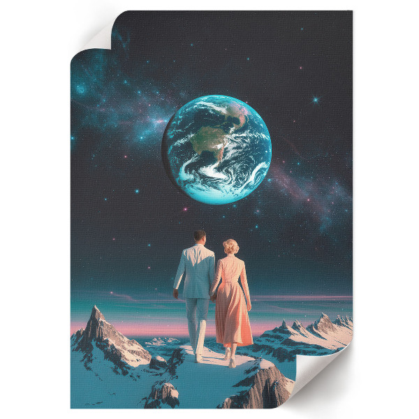 Poster auf leinwand Weltraumspaziergang