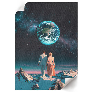 Poster auf leinwand Weltraumspaziergang