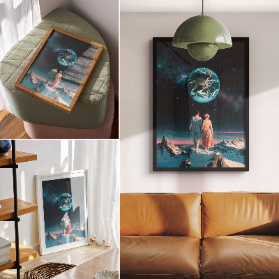 Poster auf leinwand Weltraumspaziergang